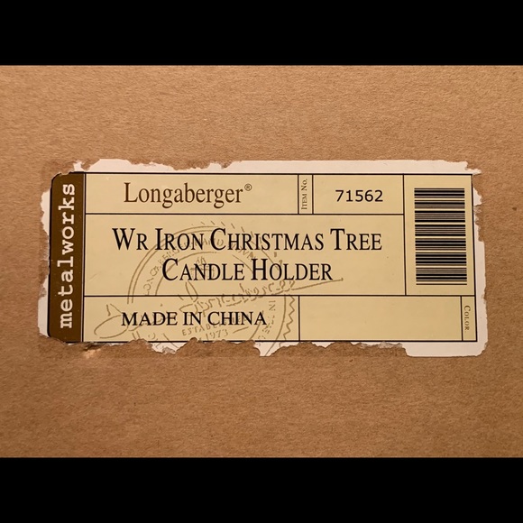 LONGABERGER WR IRON CHRISTMAS TREE CANDLE HOLDER - Picture 2 of 9